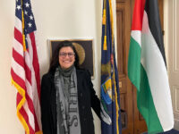 Rashida Tlaib Flies Palestinian Flag Outside Congressional Office