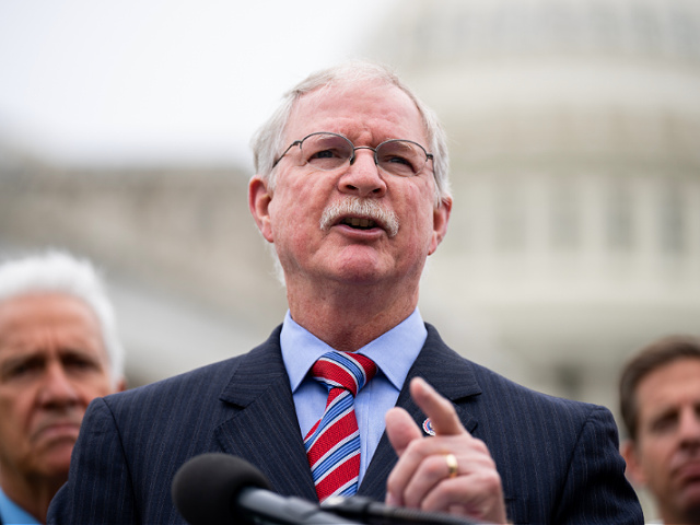 UNITED STATES - MAY 12: Rep. John Rutherford, R-Fla., speaks during the news conference on the Invest to Protect Act outside the Capitol on Thursday, May 12, 2022. (Bill Clark/CQ-Roll Call, Inc via Getty Images)