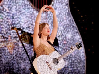 Taylor Swift performs onstage during "Taylor Swift | The Eras Tour" at State Far