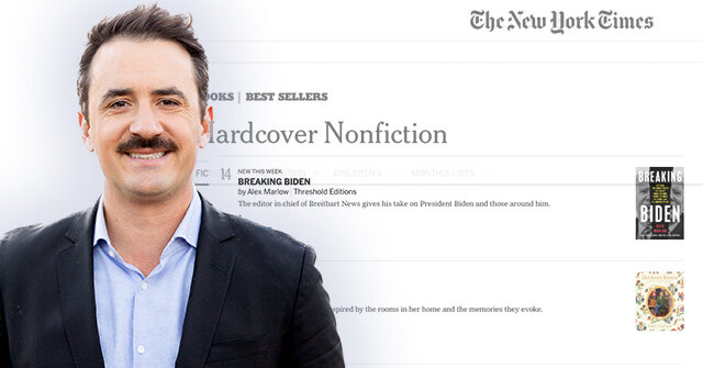 Alex Marlow’s Bombshell Book ‘Breaking Biden’ Lands on New York Times’ Best Sellers List