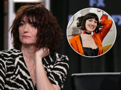 (INSET: Poppy Chancellor) Anna Chancellor (Photo by David Buchan/Variety/Penske Media via Getty Images)