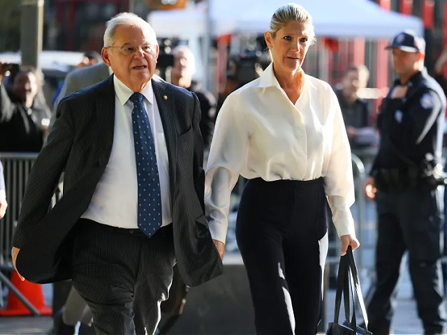 NEW YORK, NEW YORK - SEPTEMBER 27: Sen. Bob Menendez (D-NJ) and his wife Nadine arrive for a court appearance at Manhattan Federal Court on September 27, 2023 in New York City. Menendez and his wife, who face bribery charges, are accused of taking bribes of gold bars, a luxury car and cash in exchange for using Menendez's position to help the government of Egypt and other corrupt acts according to an indictment from SDNY unsealed on Friday. The indictment is the second in eight years against Menendez. The indictment also includes charges for Wael Hana, Jose Uribe, and Fred Daibes. (Photo by Michael M. Santiago/Getty Images)