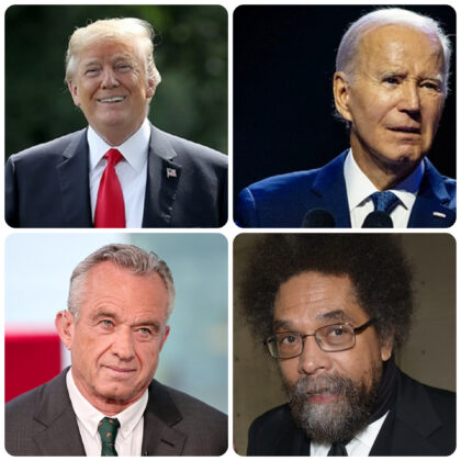 Donald Trump, Joe Biden, RFK Jr, Cornel West