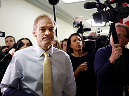 WASHINGTON, DC - OCTOBER 19: U.S. Rep. Jim Jordan (R-OH) arrives at his office in the Rayb