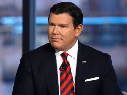 Bret Baier appears during a Fox News town-hall style event in Bethlehem, Pa., on April 15,