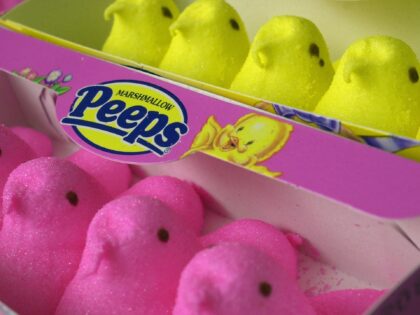WARMINSTER, PA - APRIL 18: Pink and yellow Marshmallow Peeps are seen April 18, 2003 in Wa