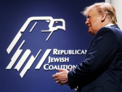 FILE - President Donald Trump arrives to speak at the Republican Jewish Coalition's a