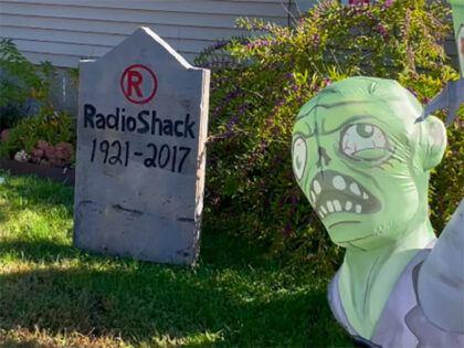 Video footage from his Instagram account shows gravestones with the names Radio Shack, Chr
