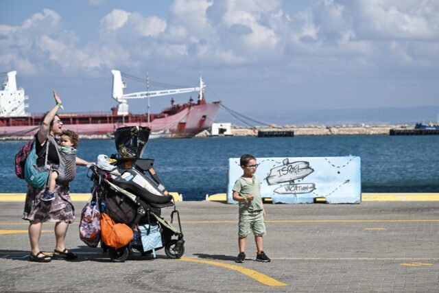 An American citizen and her family board a US-arranged evacuation ship in the Israeli port