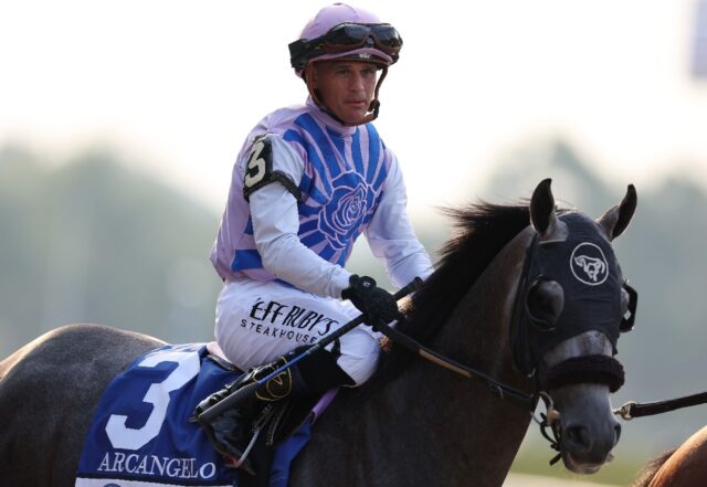 Belmont Stakes winner Arcangelo has withdrawn from this week's Breeders' Cup in California