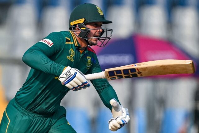 Third century: South Africa's Quinton de Kock on his way to another hundred in the World C