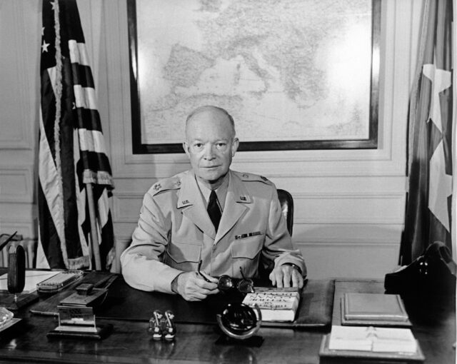Dwight D. Eisenhower at NATO headquarters in 1951