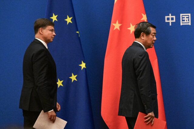 EU trade commissioner Valdis Dombrovskis was in China last week after Brussels launched a