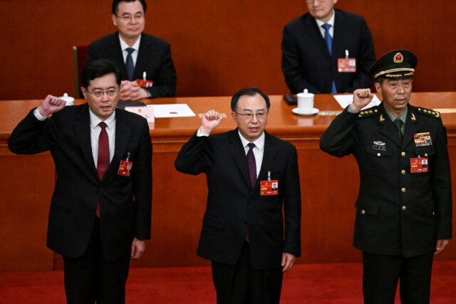 Former foreign minister Qin Gang (L) and defence minister Li Shangfu (R) have both been ou