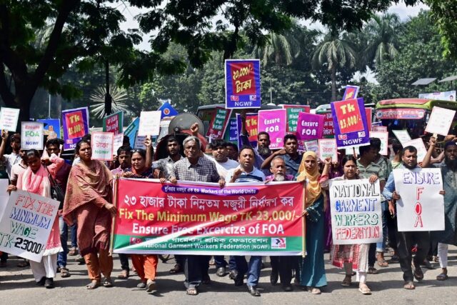 Garment workers protest often in Bangladesh, where the industry accounts for 85 percent of