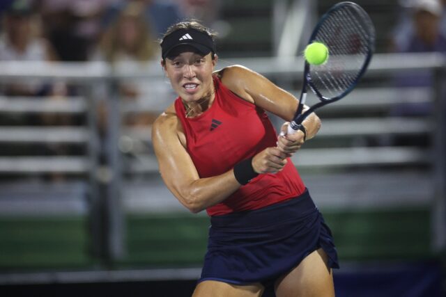 Jessica Pegula defeated Aryna Sabalenka in straight sets at the WTA Finals in Cancun on Tu