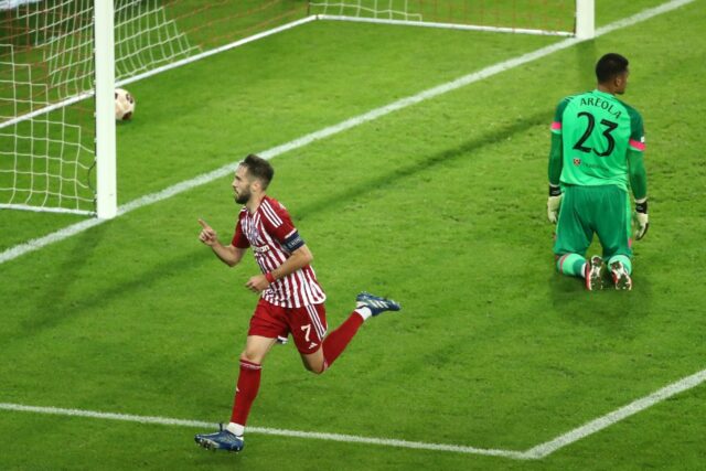 Kostas Fortounis helped Olympiakos end West Ham's long unbeaten run in Europe