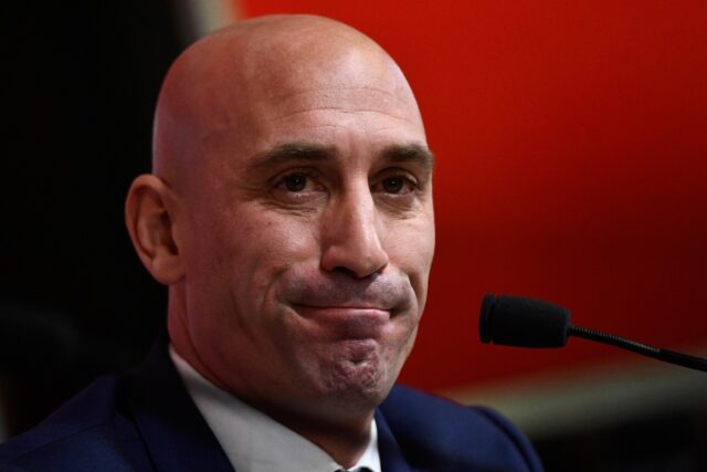 Luis Rubiales was strongly criticised for forcibly kissing Spain player Jenni Hermoso befo