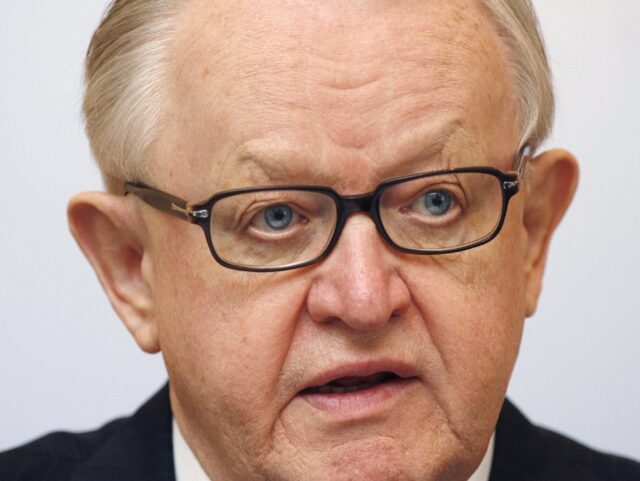 Nobel Peace Prize winner and former Finnish president Martti Ahtisaari