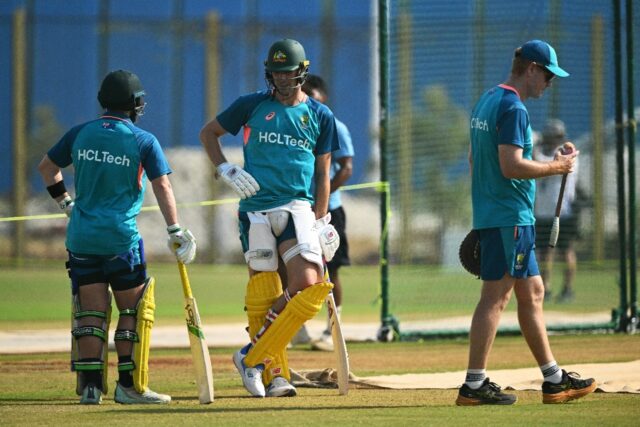 'Physically taxing': Australia captain Pat Cummins attends a practice session at the Ekana
