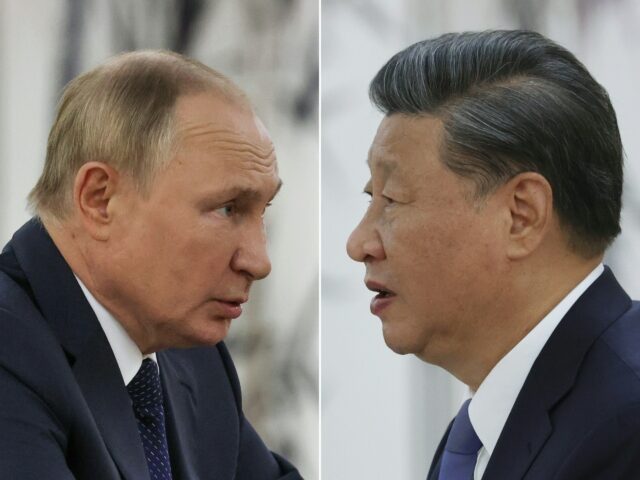 Russian President Vladimir Putin (L) will meet with China's President Xi Jinping (R) in Be
