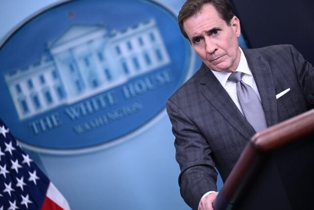 US National Security Council spokesman John Kirby spoke at a White House briefing