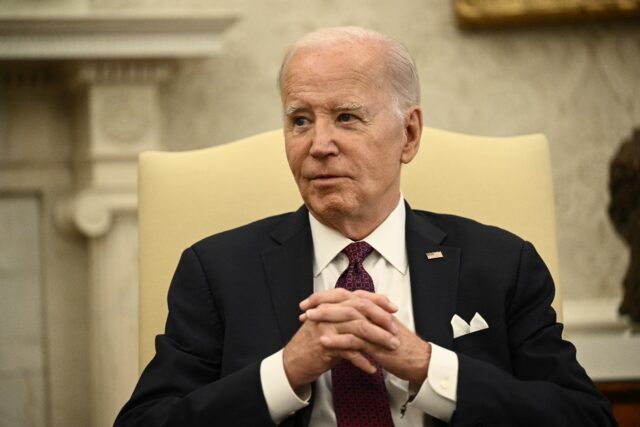 US President Joe Biden, pictured on October 25, 2023, spoke on the phone with the leaders