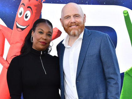 Nia Renee Hill and Bill Burr arrive at the Los Angeles premiere of "Nope," Monda