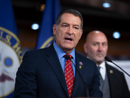 House Homeland Security Chair Mark Green, R-Tenn., joined at right by Rep. Clay Higgins, R-La., calls for Homeland Security Secretary Alejandro Mayorkas to step down, during a news conference at the Capitol in Washington, Wednesday, June 14, 2023. (AP Photo/J. Scott Applewhite)