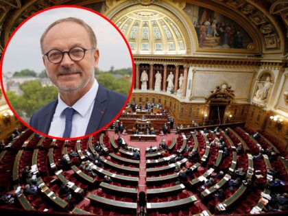 FILE - This Thursday, Dec. 11, 2014 file photo shows a general view of France's Senate prior to a vote on the recognition of a Palestinian state, Paris. The Paris prosecutor's office says a French senator has been handed preliminary charges for drugging another lawmaker with the aim of rape …