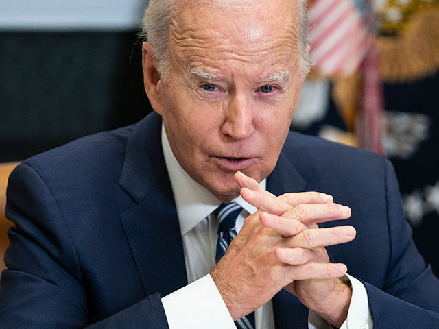 President Joe Biden speaks during a meeting on combating fentanyl, in the Roosevelt Room o