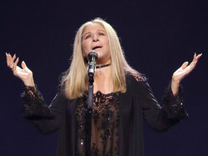 Barbra Streisand performs onstage during her "Barbra - The Music... The Mem'ries