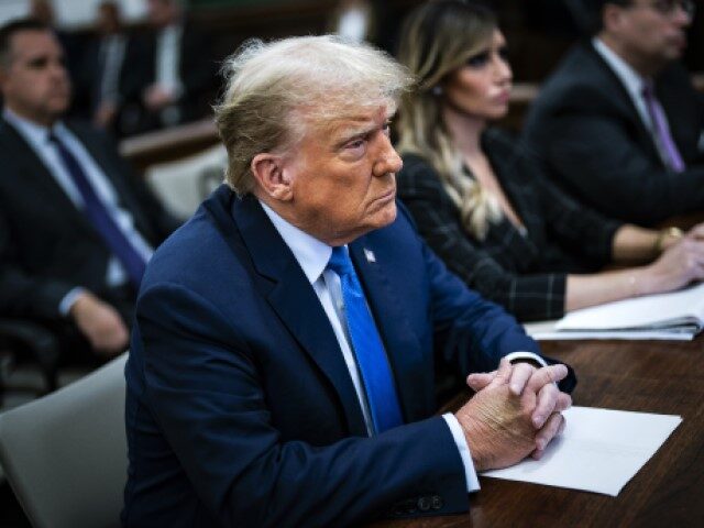 NEW YORK, NEW YORK - NOVEMBER 06: Former U.S. President Donald Trump sits in the courtroom