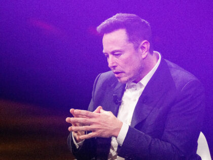 Elon Musk, billionaire and chief executive officer of Tesla, at the Viva Tech fair in Pari