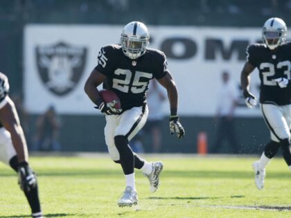 OAKLAND, CA - NOVEMBER 09: D.J. Hayden #25 of the Oakland Raiders carries downfield agains