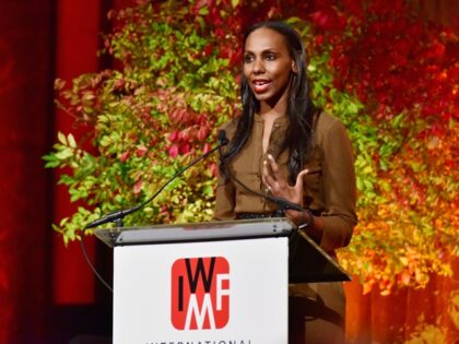 CNN NEW YORK, NY - OCTOBER 25: Winner of the Courage in Journalism Award, Nima Elbagir speaks onstage at the International Women's Media Foundation's 2018 Courage in Journalism Awards at Cipriani 42nd Street on October 25, 2018 in New York City. (Photo by Eugene Gologursky/Getty Images for International Women's Media …