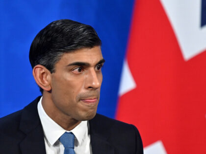 LONDON, ENGLAND - FEBRUARY 03: Britain's Chancellor of the Exchequer Rishi Sunak hosts a press conference in the Downing Street Briefing Room on February 3, 2022 in London, England. As the energy regulator, OFGEM, announced a domestic energy price cap rise of 54 percent earlier today, the Chancellor of the …