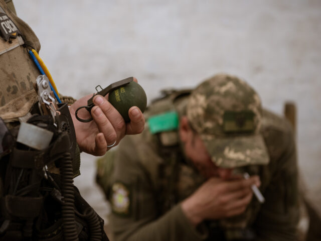 CHASIV YAR, UKRAINE - APRIL 11: A Ukrainian medic soldier, fighting the Bakhmut frontline,