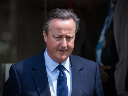 LONDON, ENGLAND - JUNE 19: Former British Prime Minister David Cameron leaves after giving