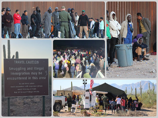 Tucson Sector -- Large Migrant Groups (Photos: U.S. Border Patrol and Breitbart Texas, Randy Clark)