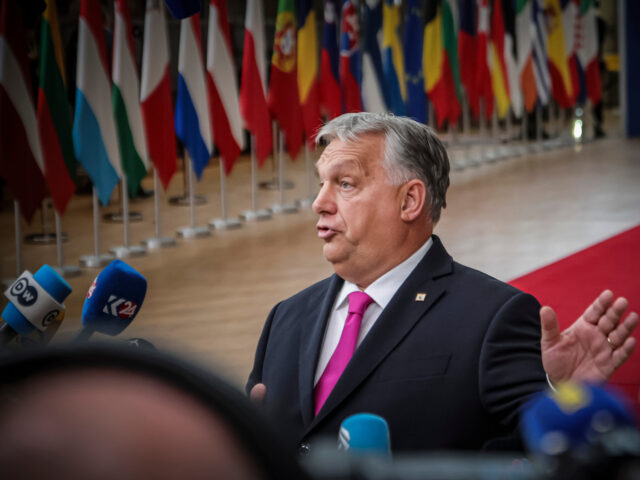 Prime Minister of Hungary Viktor Orban arrives at the European Council, the EU leaders mee