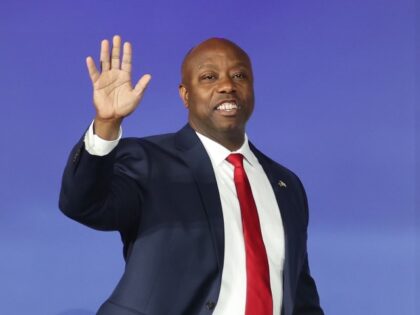 Senator Tim Scott, a Republican from South Carolina and 2024 Republican presidential candidate, arrives on stage during the Republican Jewish Coalition (RJC) Annual Leadership Meeting in Las Vegas, Nevada, US, on Saturday, Oct. 28, 2023. After lying dormant as an issue for the past couple of elections, the soaring US …