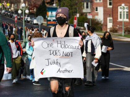 Antisemitism - LEWISBURG, PENNSYLVANIA, UNITED STATES - 2023/11/09: Protesters hold placar