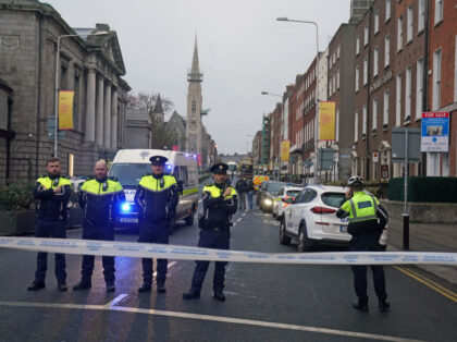 The scene in Dublin city centre after five people were injured, including three young chil