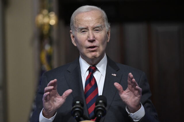 US President Joe Biden delivers remarks on new actions to strengthen supply chains at the