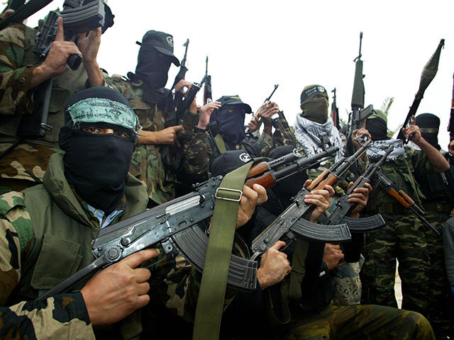 Palestinian militants representing the armed wings of Hamas, Islamic Jihad and the Popular Resistan