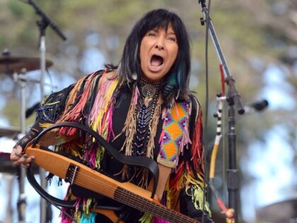 Singer Buffy Sainte-Marie performs onstage during Hardly Strictly Bluegrass at Golden Gate