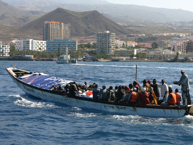 TENERIFE, CANARY ISLANDS - MAY 22: Would be immigrants arrive, under police escort, at Los