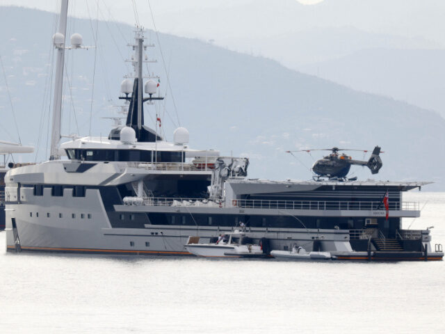PORTOFINO, ITALY - JUNE 13: Abeona, Jeff Bezos yacht is seen on June 13, 2023 in Portofino