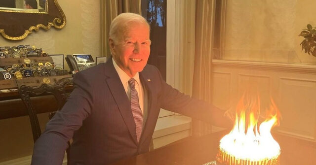 Joe Biden Teased for Posing with 81-Candle Birthday Cake